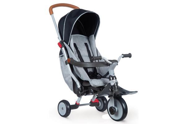 Smoby Robin 2in1 Kinderwagen Dreirad grau | DreiradXL.de