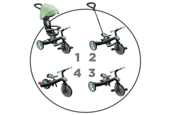 Vier Fahrzeuge in einem