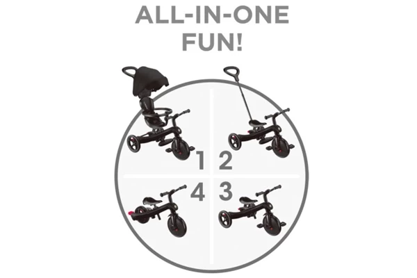 Vier Fahrzeuge in einem