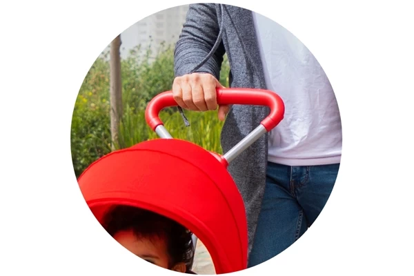 Leichtgängiges Lenken mit dem Schiebebügel