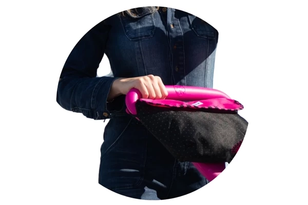 Leichtgängiges Lenken mit dem Schiebebügel