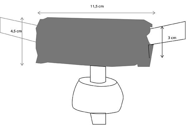 Die Abmessungen am Lenker
